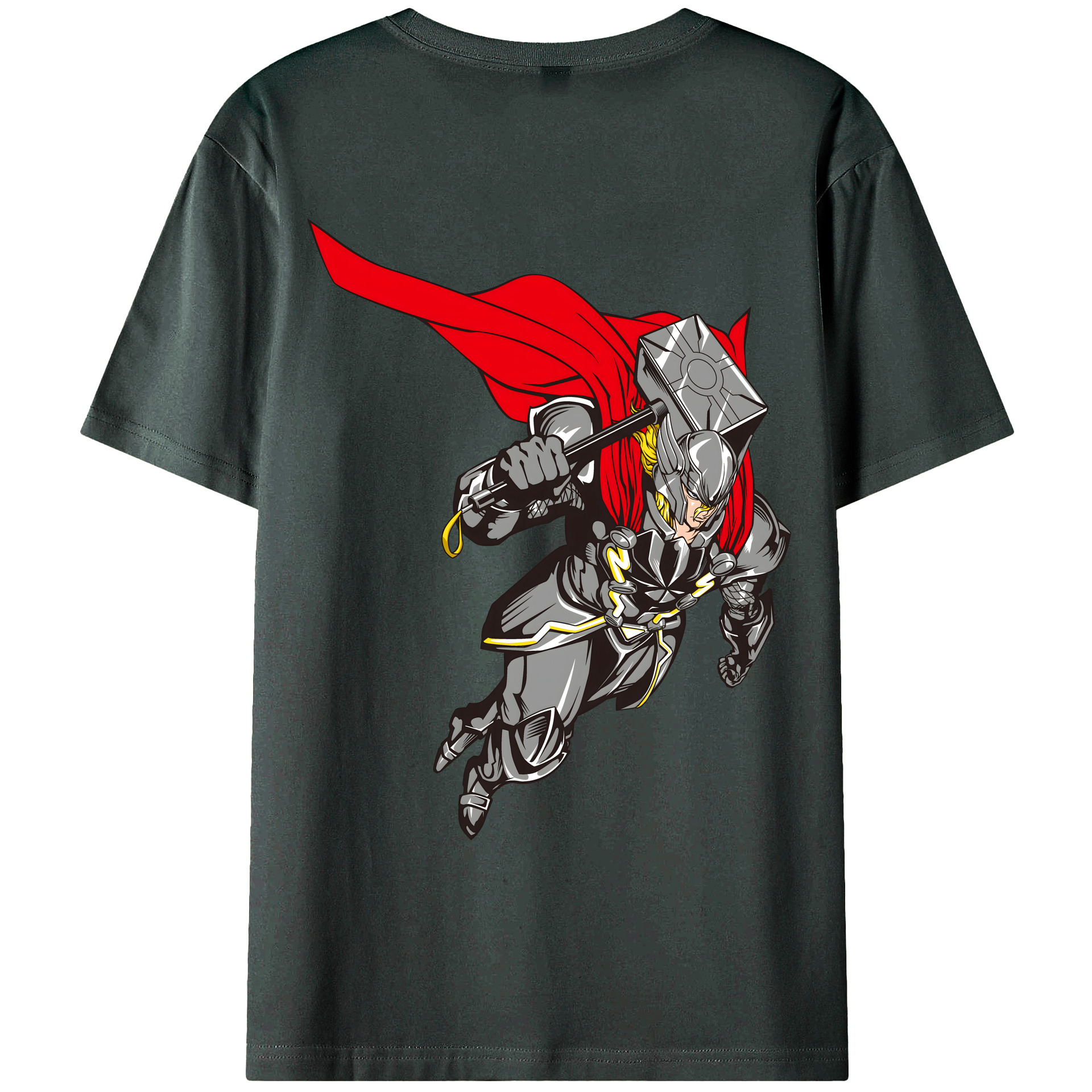 （画像用） アベンジャーズ The Avengers 綿100％ メンズ半袖Tシャツ（バックプリント） 通気性